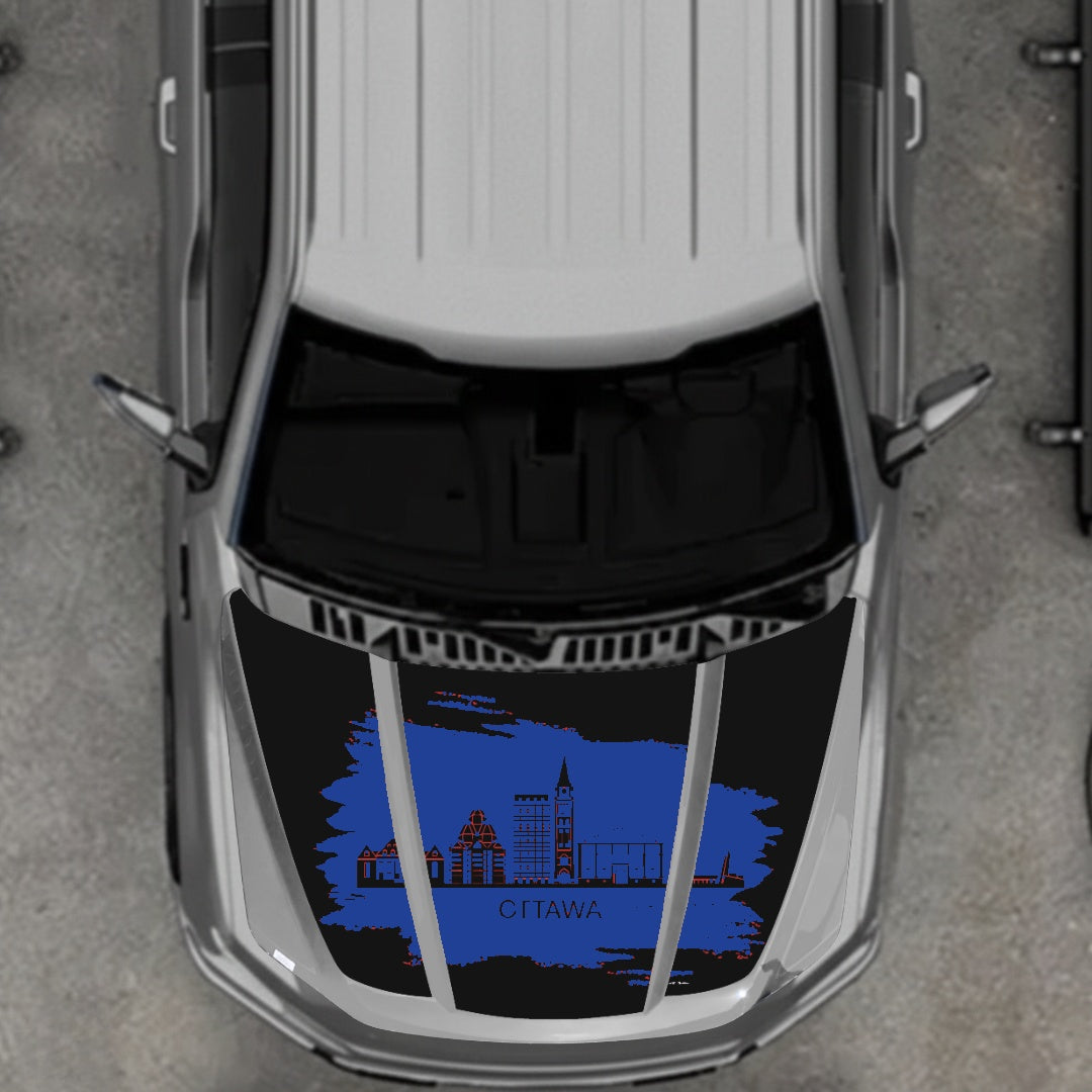 Hood Panel Decal/Sticker - Ottawa Graphic Kit - For Ford F-150 2020-2026 - Premium Vinyl