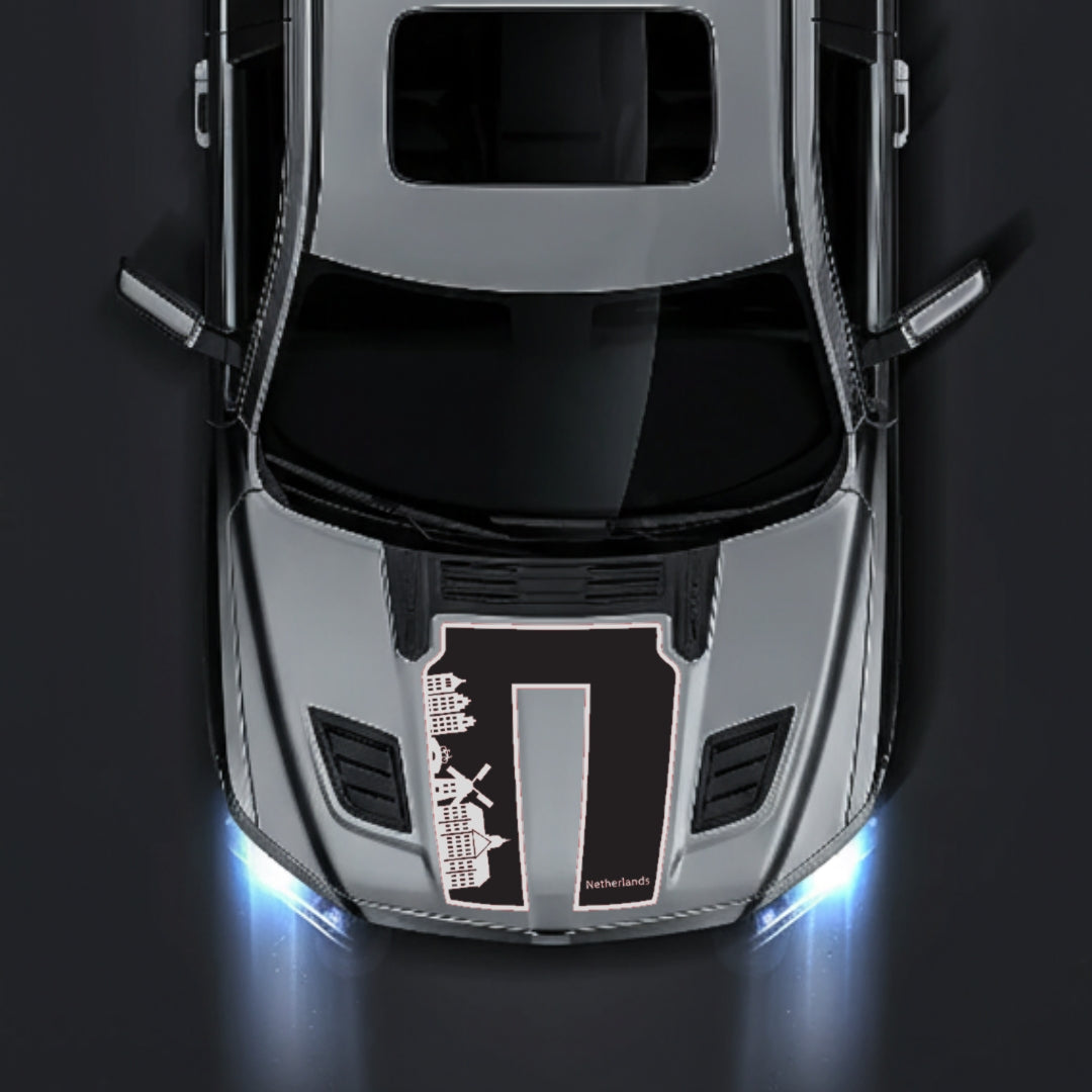 Hood Panel Decal/Sticker - Netherlands Skyline - Border Graphic Kit - For Dodge RAM 1500 2019-2025 - Premium Vinyl