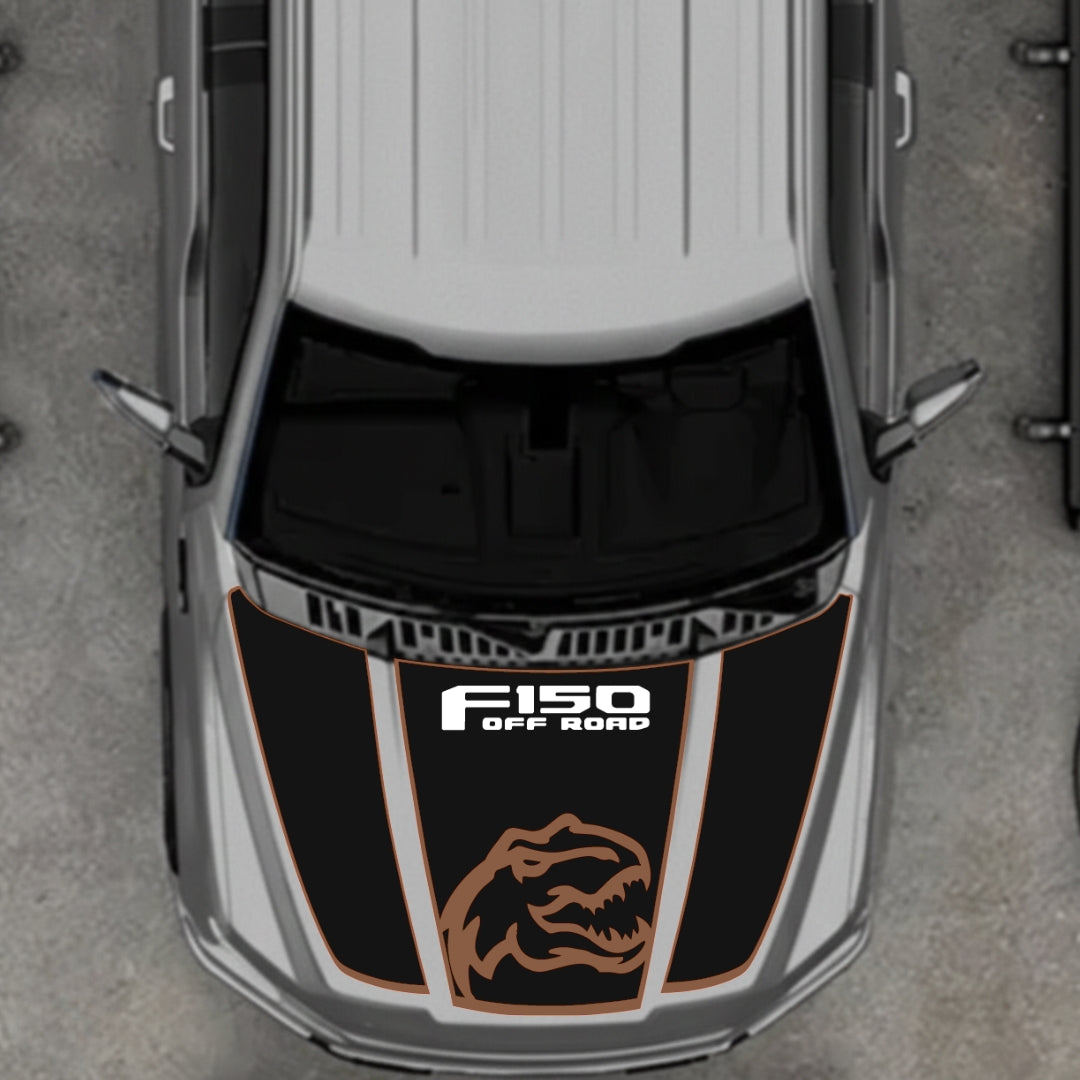 Hood Panel Decal/Sticker - Rex Style 5 Graphic Kit - For Ford F-150 2020-2026 - Premium Vinyl
