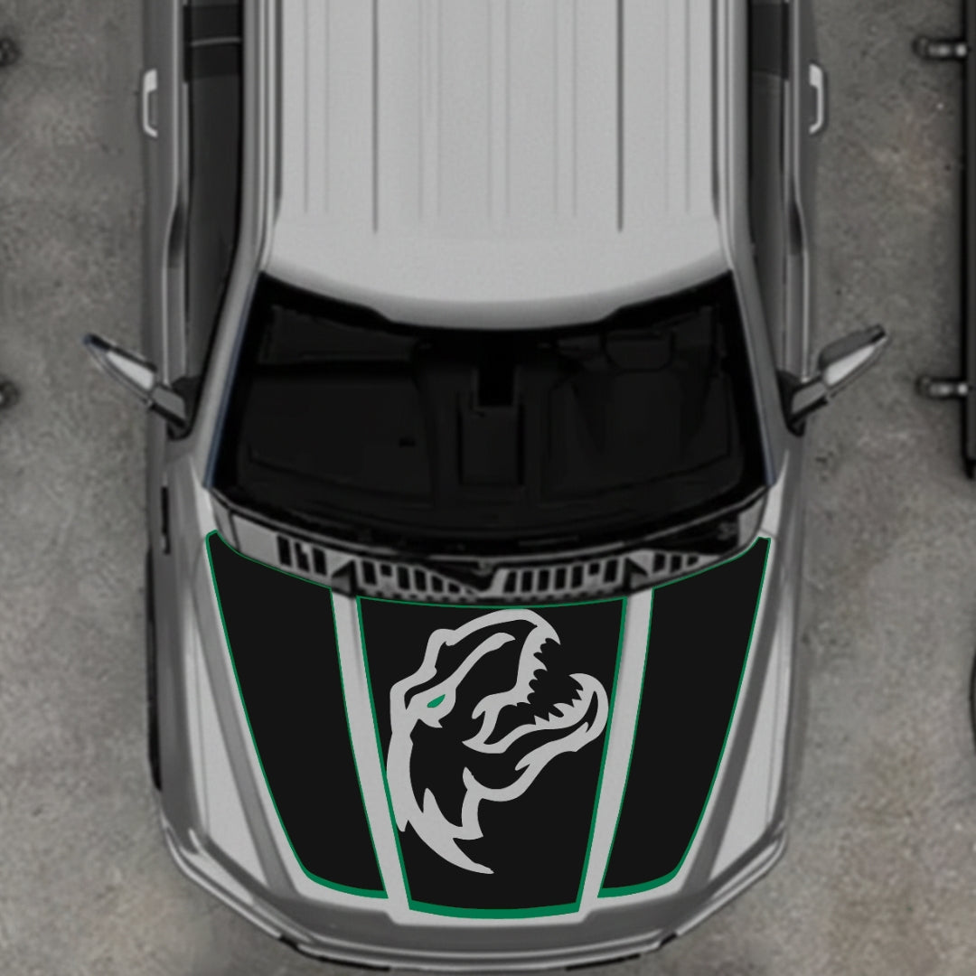Hood Panel Decal/Sticker - Rex Style 4 Graphic Kit - For Ford F-150 2020-2026 - Premium Vinyl