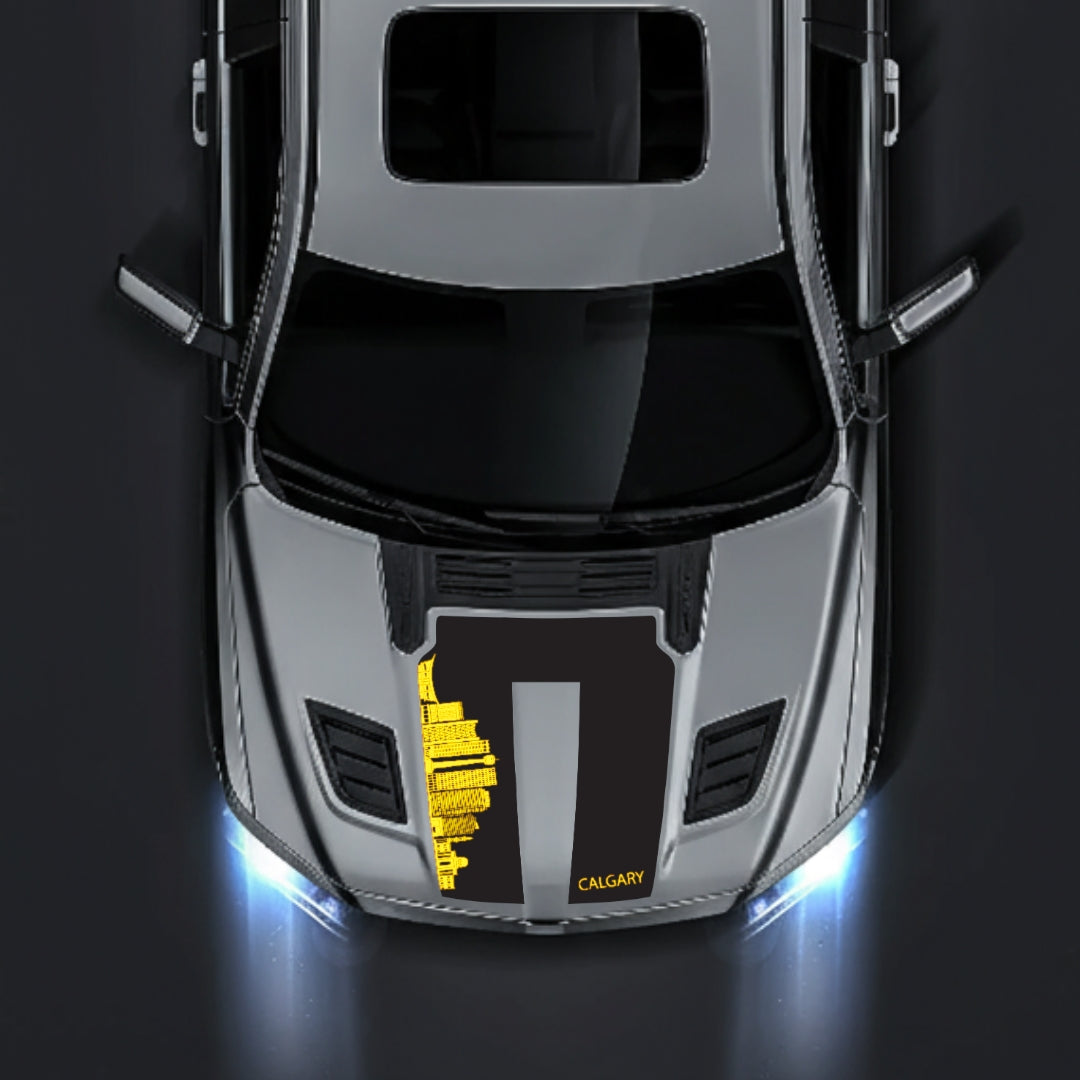 Hood Panel Decal/Sticker - Calgary Skyline Graphic Kit - For Dodge RAM 1500 2019-2025 - Premium Vinyl