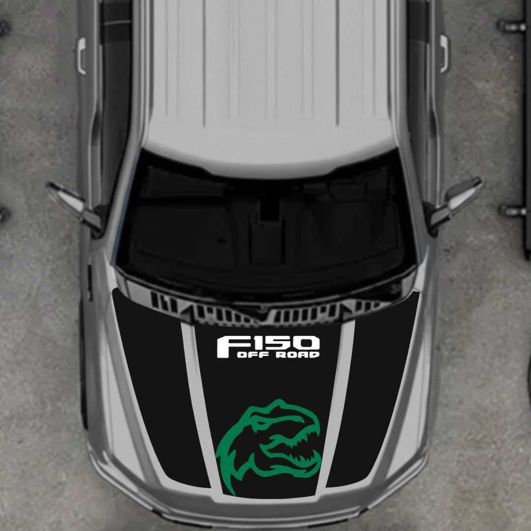 Hood Panel Decal/Sticker - Rex Style 8 Graphic Kit - For Ford F-150 2020-2026 - Premium Vinyl