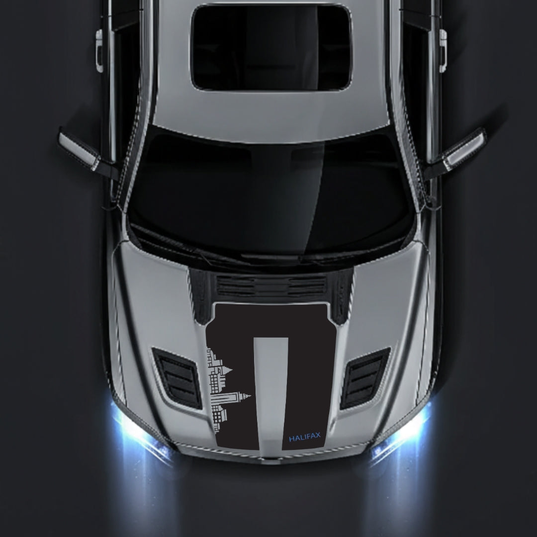 Hood Panel Decal/Sticker - Halifax Skyline - Cut Graphic Kit - For Dodge RAM 1500 2019-2025 - Premium Vinyl