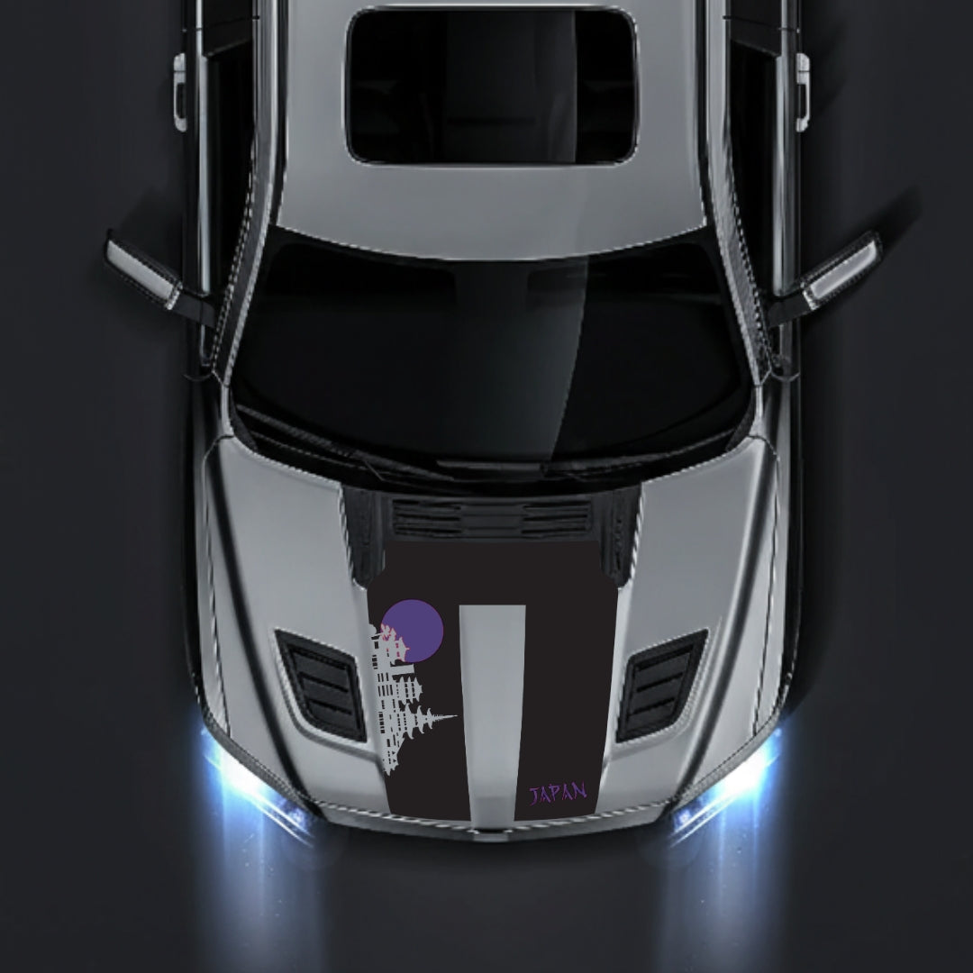 Hood Panel Decal/Sticker - Japan Skyline - Cut Graphic Kit - For Dodge RAM 1500 2019-2025 - Premium Vinyl