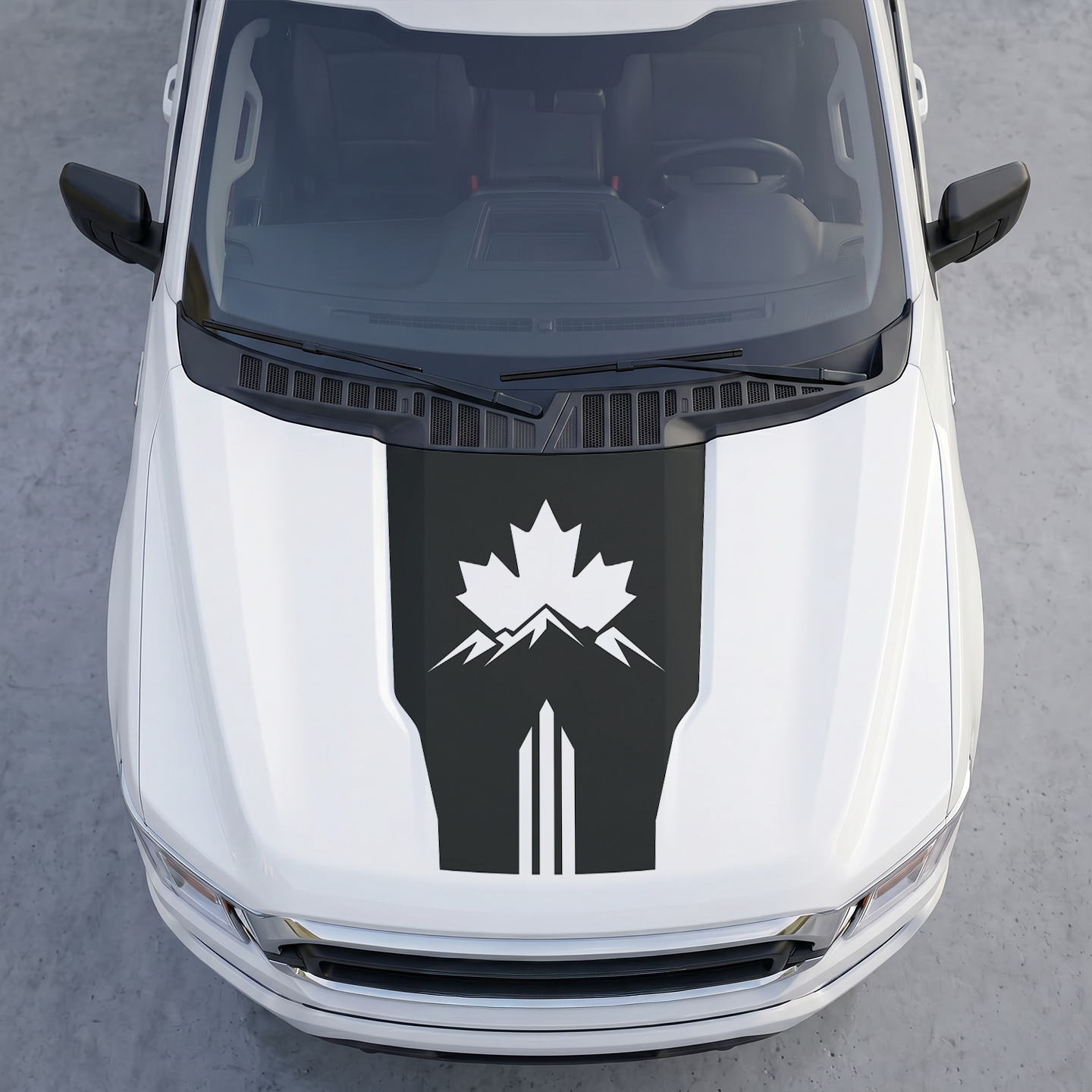 Hood Panel Decal/Sticker - Different Styles Graphic Decals Kit- For Ford F-150 2015-2020 - Premium Vinyl