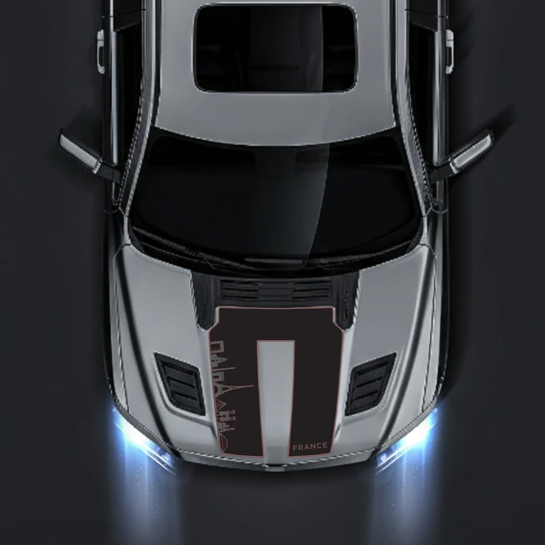 Hood Panel Decal/Sticker - France Skyline - Border Graphic Kit - For Dodge RAM 1500 2019-2025 - Premium Vinyl