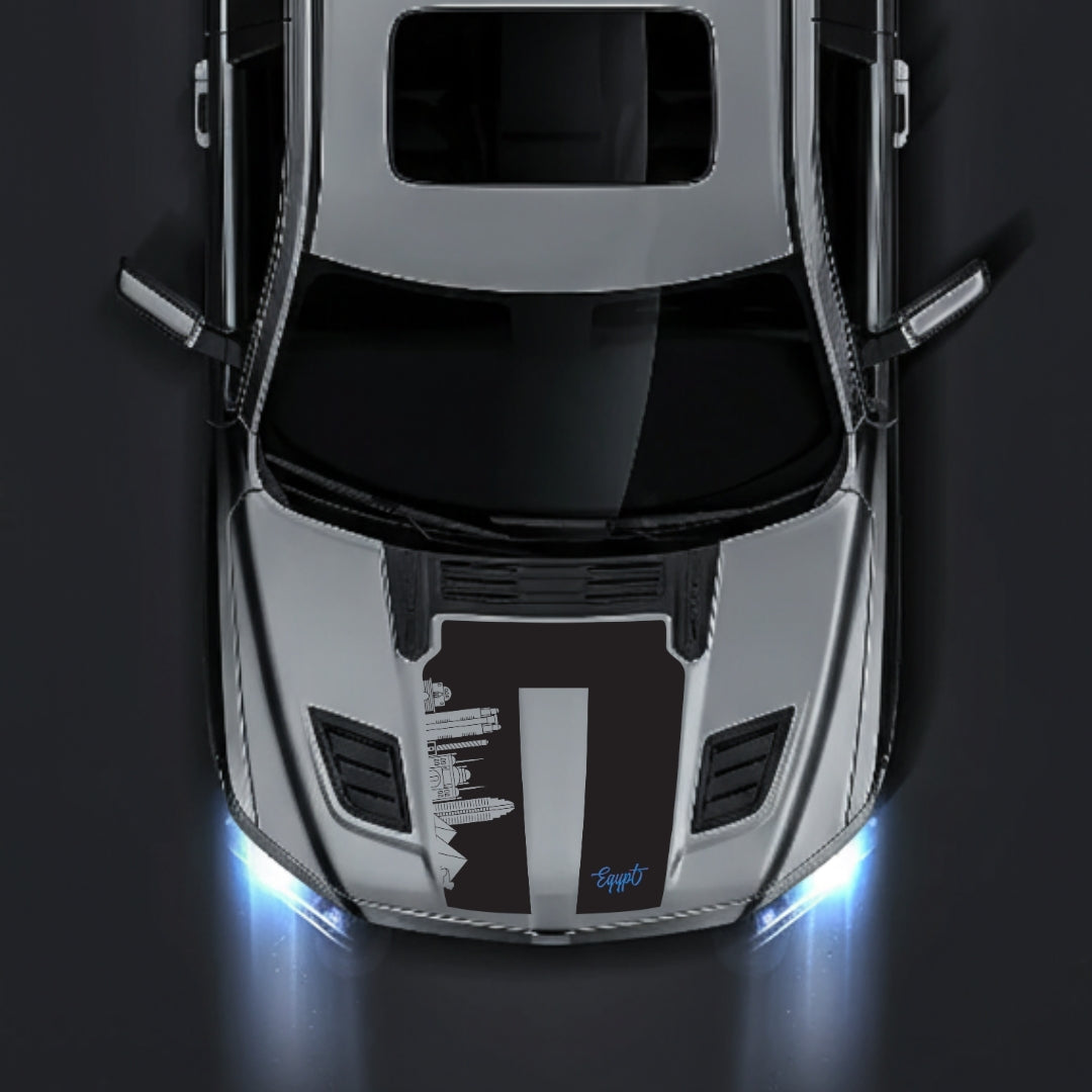 Hood Panel Decal/Sticker - Egypt Skyline - Cut Graphic Kit - For Dodge RAM 1500 2019-2025 - Premium Vinyl