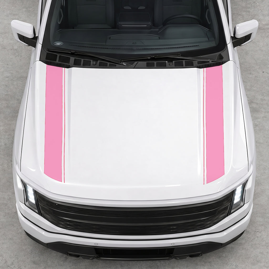 Hood Panel Decal/Sticker - Double Side Solid Graphic Decal Graphic Kit - For Ford F-150 2015-2020 - Premium Vinyl