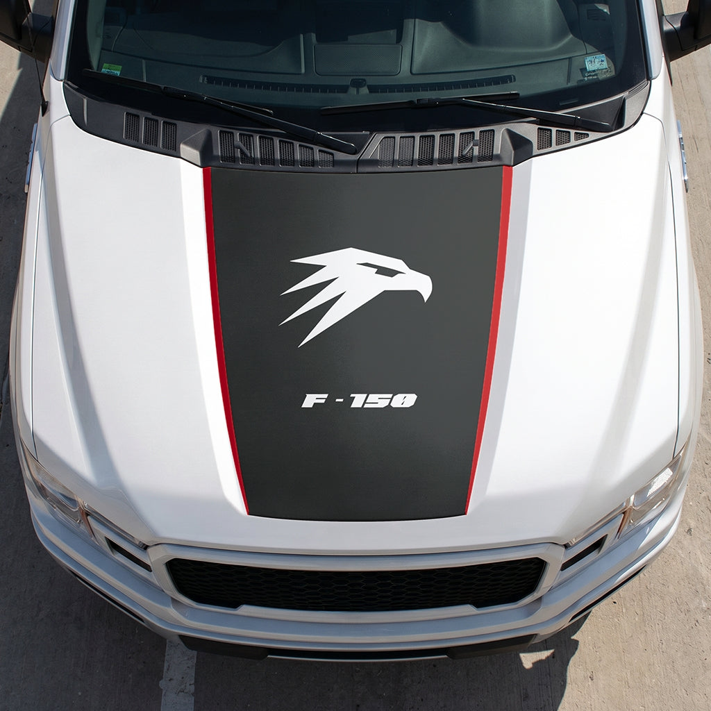 Hood Panel Decal/Sticker - Hawk Head Graphic Decal Graphic Kit - For Ford F-150 2015-2020 - Premium Vinyl