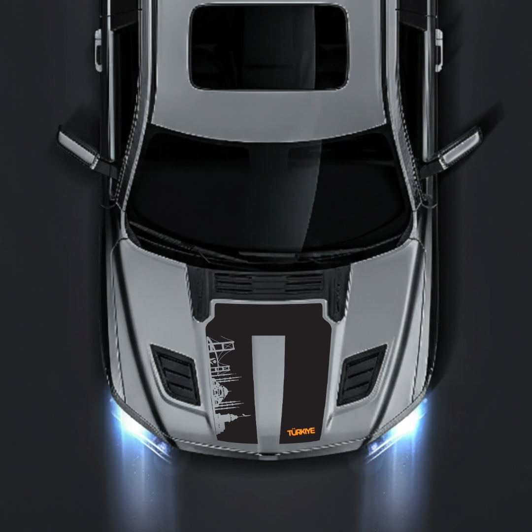 Hood Panel Decal/Sticker - Turkey Skyline - Cut Graphic Kit - For Dodge RAM 1500 2019-2025 - Premium Vinyl