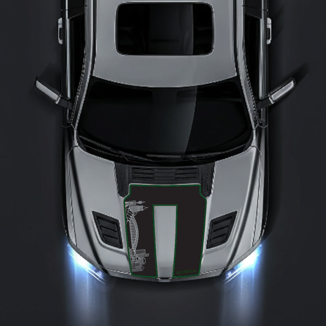 Hood Panel Decal/Sticker - Australia Skyline - Cut - Border Graphic Kit - For Dodge RAM 1500 2019-2025 - Premium Vinyl