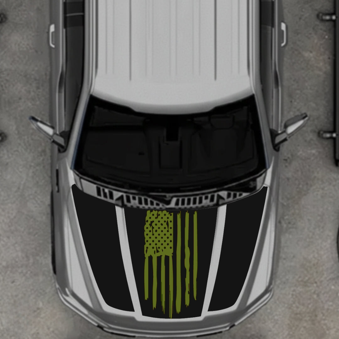 Hood Panel Decal/Sticker - USA Style 15 Graphic Kit - For Ford F-150 2020-2026 - Premium Vinyl