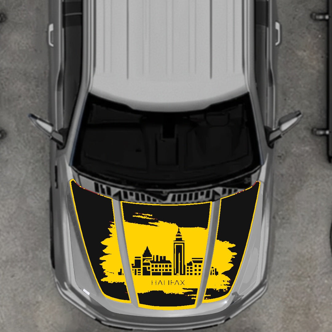 Hood Panel Decal/Sticker - Halifax - Border Graphic Kit - For Ford F-150 2020-2026 - Premium Vinyl