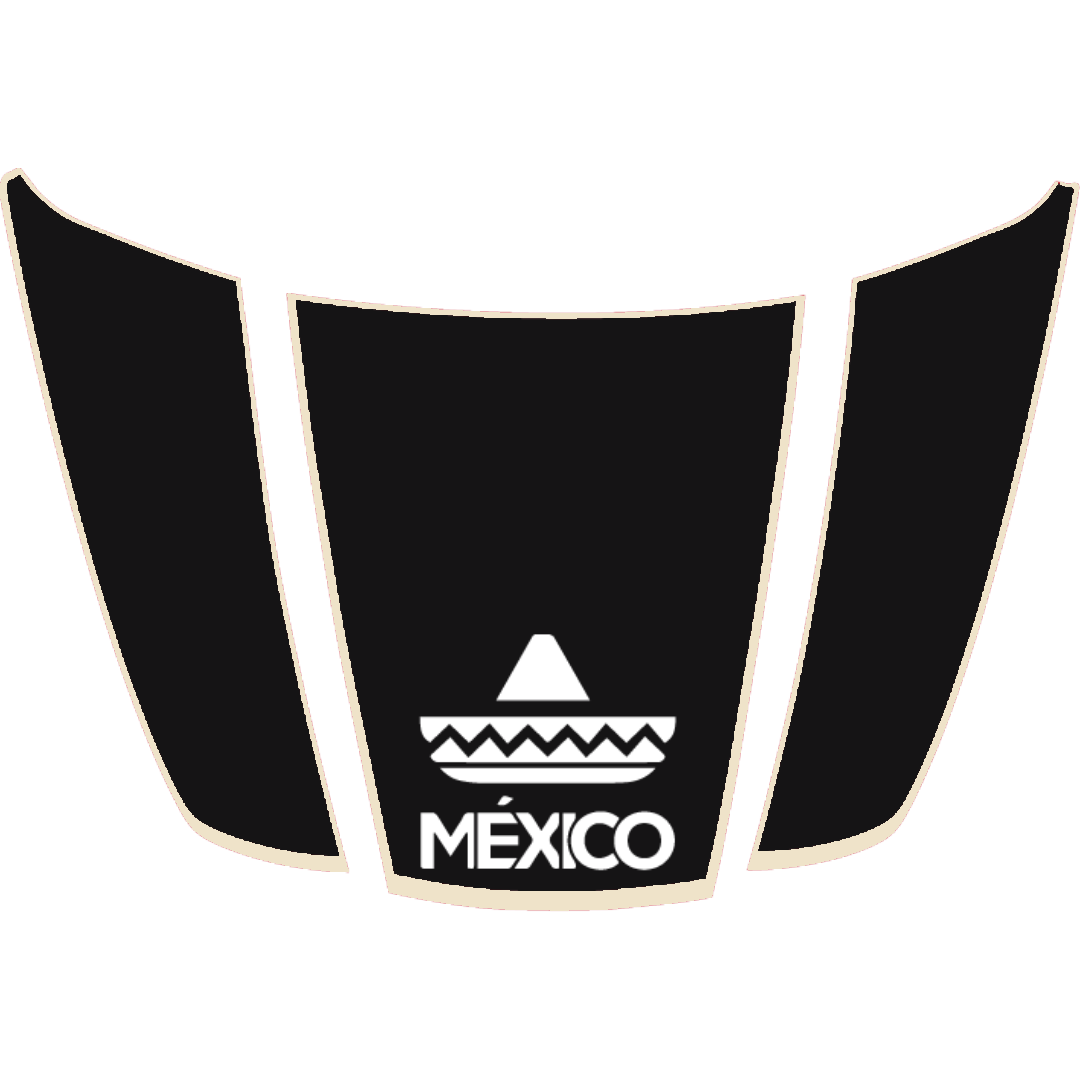 Hood Panel Decal/Sticker - Mexico - Cut - border Graphic Kit - For Ford F-150 2020-2026 - Premium Vinyl