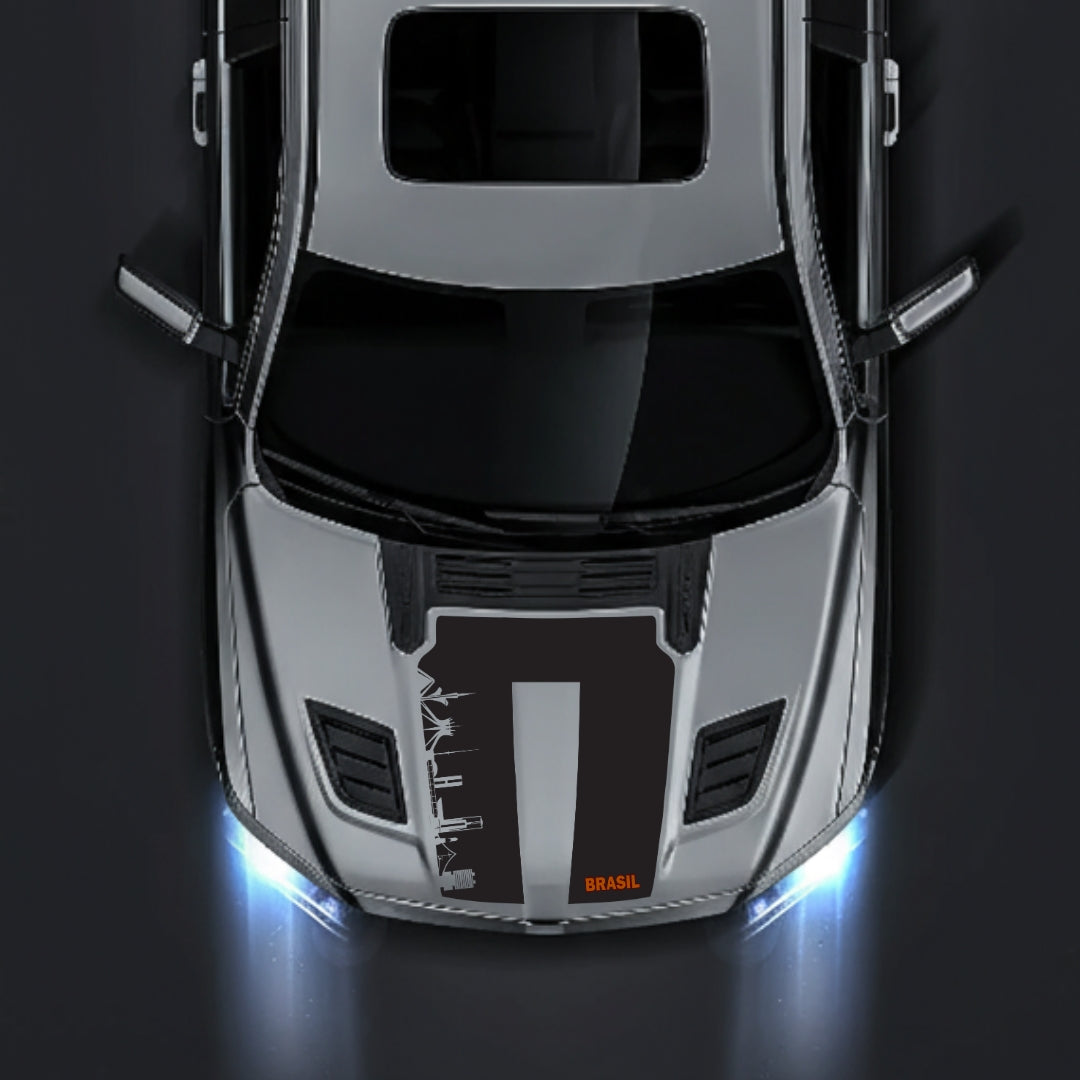 Performance Hood Panel Decal/Sticker - Brazil Skyline - Cut Graphic Kit - For Dodge RAM 1500 2019-2025 - Premium Vinyl