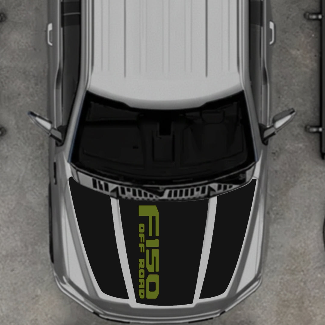 Hood Panel Decal/Sticker - Style 11 Graphic Kit - For Ford F-150 2020-2026 - Premium Vinyl