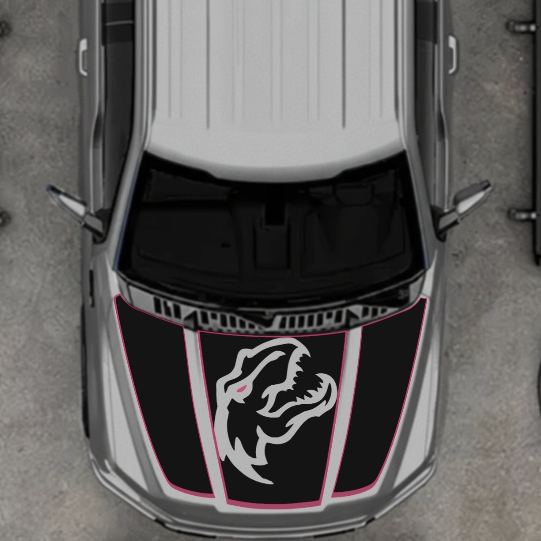 Hood Panel Decal/Sticker - Rex Style 4 Graphic Kit - For Ford F-150 2020-2026 - Premium Vinyl