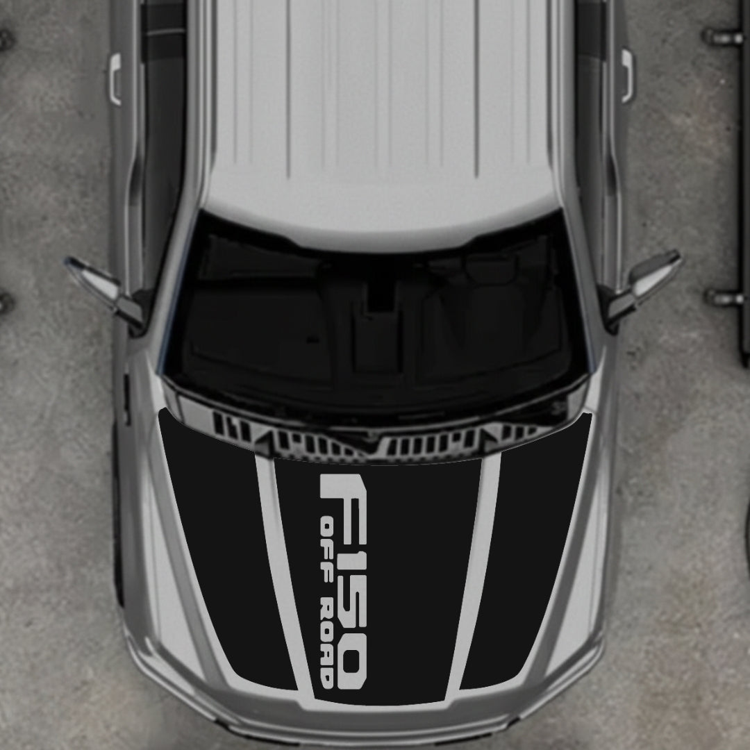 Hood Panel Decal/Sticker - Style 11 - Cut Graphic Kit - For Ford F-150 2020-2026 - Premium Vinyl