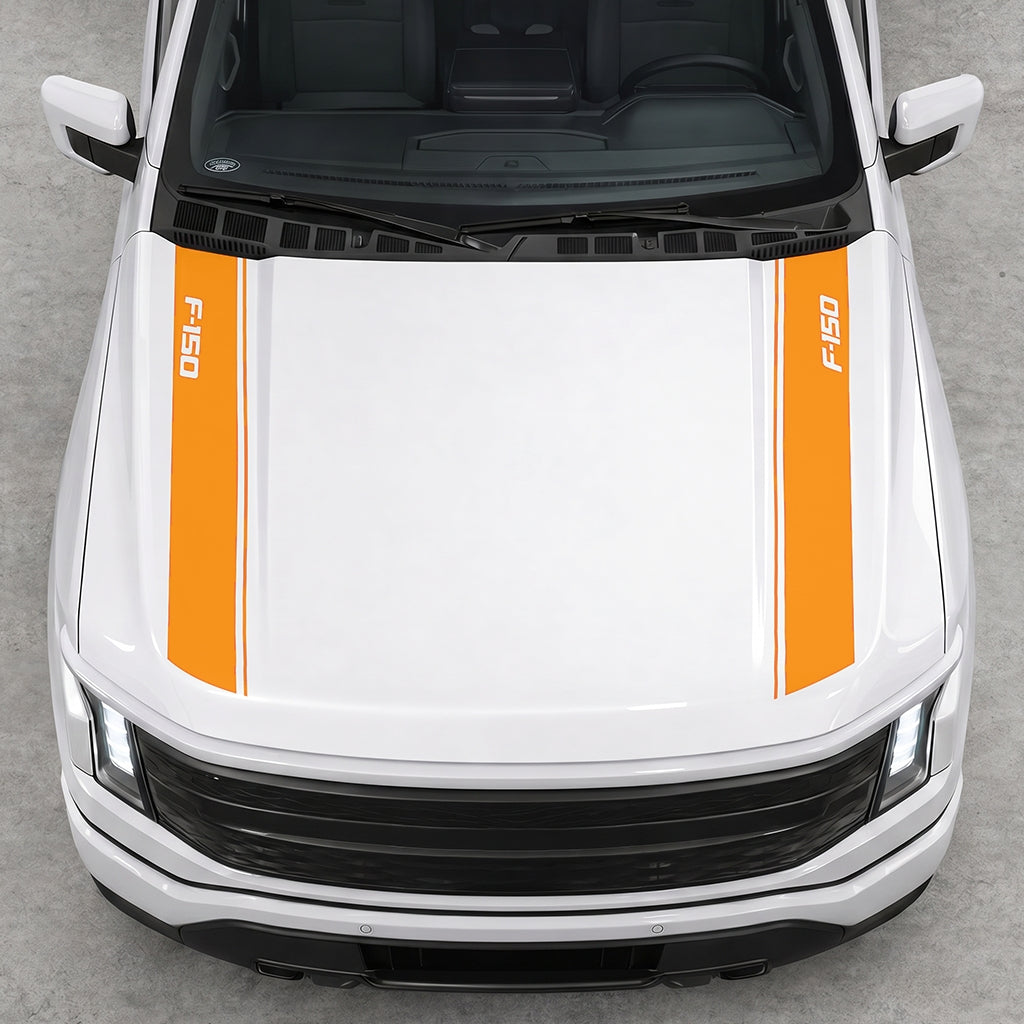Hood Panel Decal/Sticker - Double Side Solid F150 Graphic Decal Graphic Kit - For Ford F-150 2015-2020 - Premium Vinyl