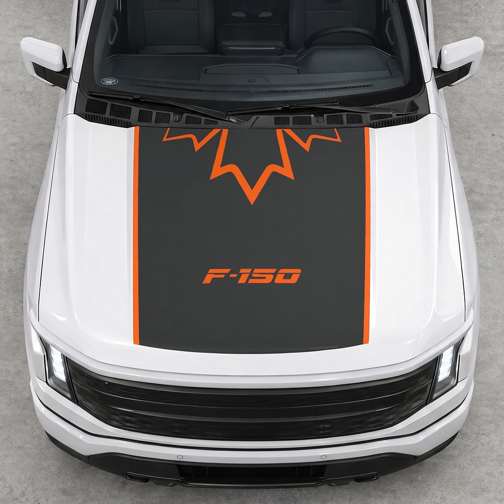 Hood Panel Decal/Sticker - Canada Upper Leaf Graphic Decal Graphic Kit - For Ford F-150 2015-2020 - Premium Vinyl