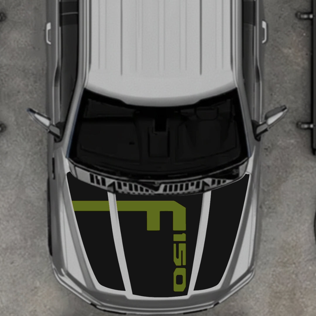 Hood Panel Decal/Sticker - Style 9 Graphic Kit - For Ford F-150 2020-2026 - Premium Vinyl