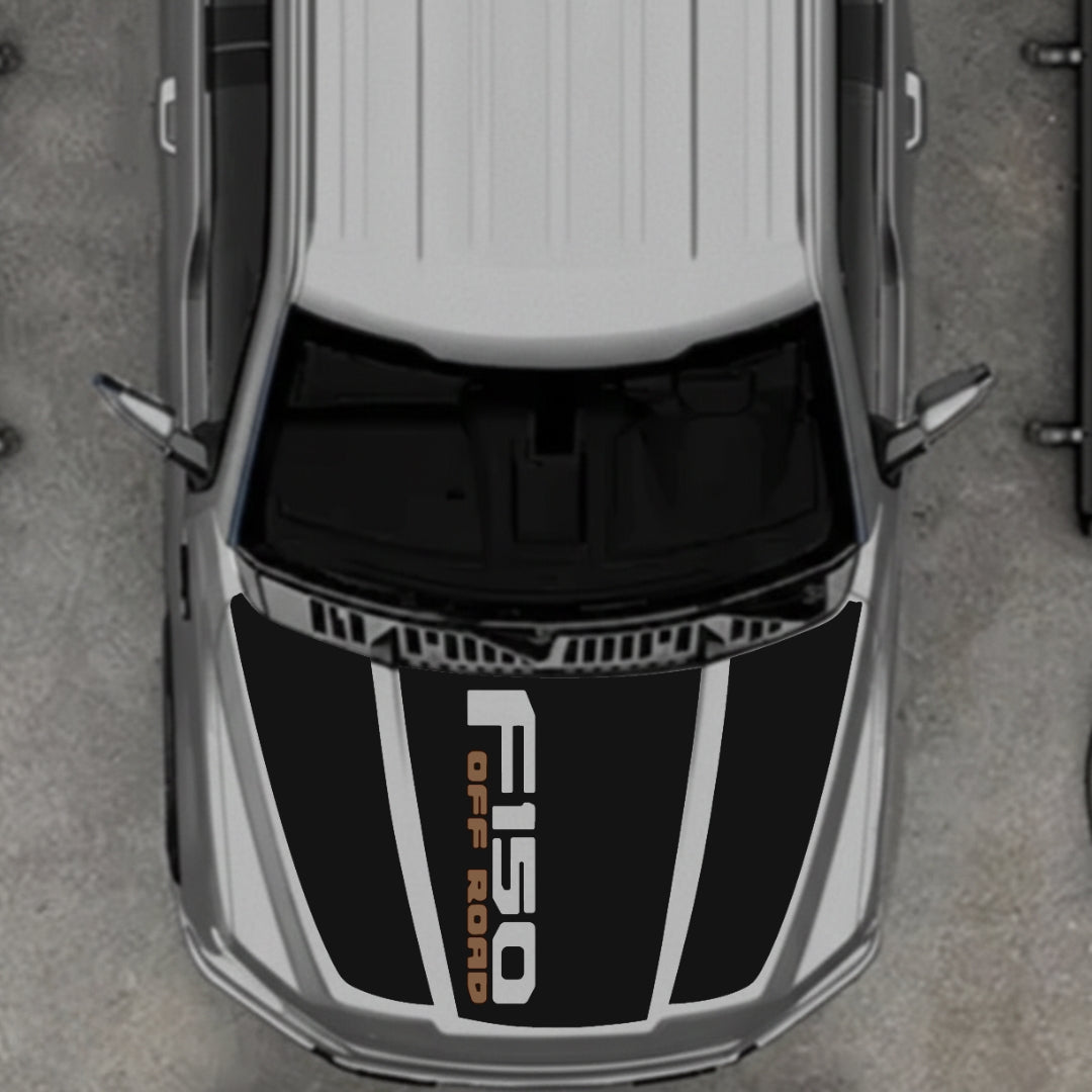 Hood Panel Decal/Sticker - Style 10 Graphic Kit - For Ford F-150 2020-2026 - Premium Vinyl