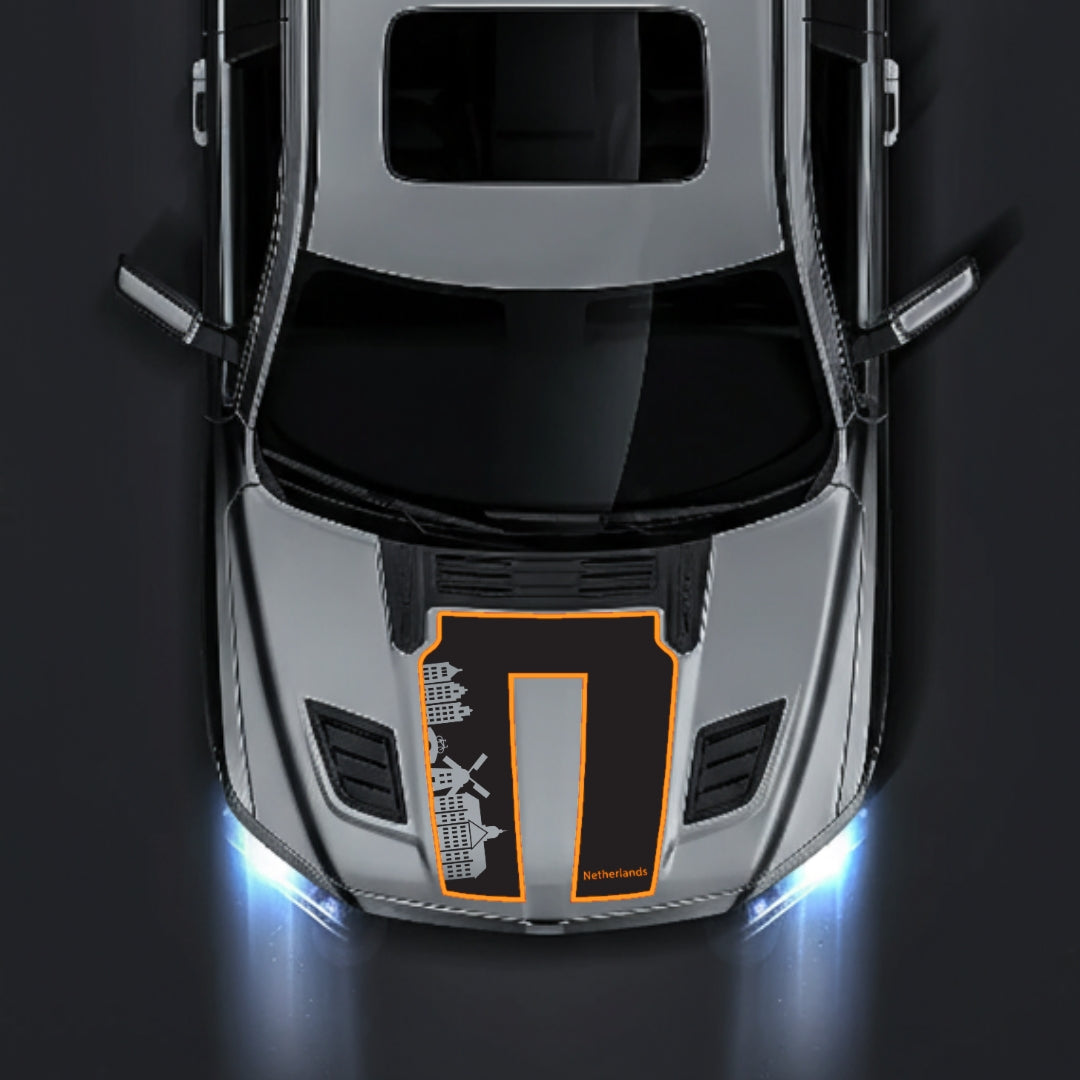 Hood Panel Decal/Sticker - Netherlands Skyline - Cut - Border Graphic Kit - For Dodge RAM 1500 2019-2025 - Premium Vinyl