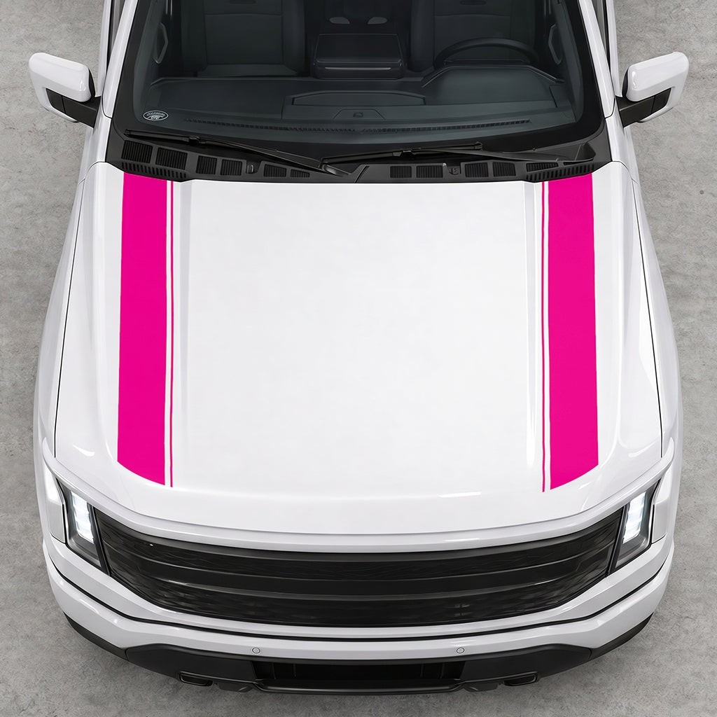 Hood Panel Decal/Sticker - Double Side Solid Graphic Decal Graphic Kit - For Ford F-150 2015-2020 - Premium Vinyl