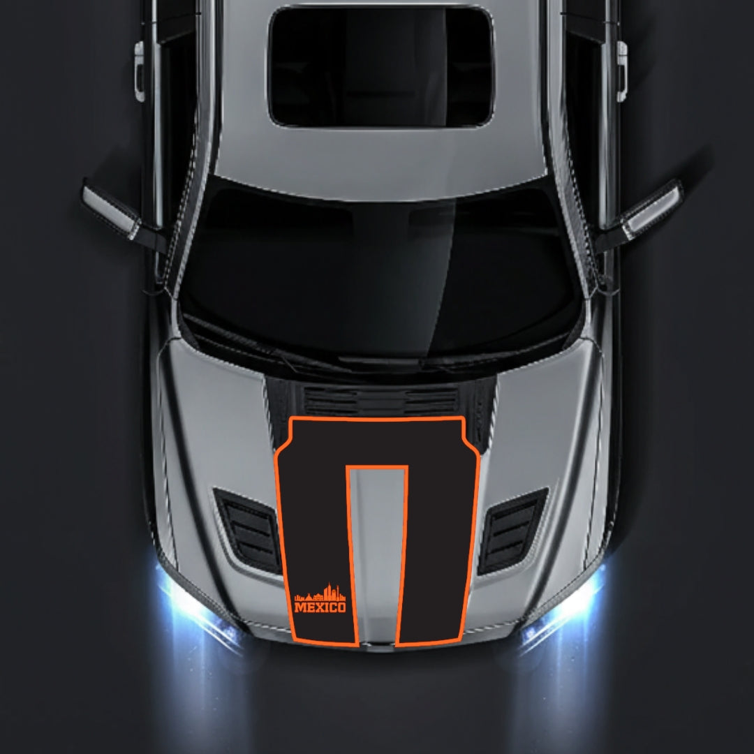 Hood Panel Decal/Sticker - Mexico - Border Graphic Kit - For Dodge RAM 1500 2019-2025 - Premium Vinyl