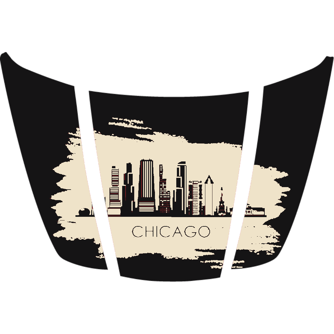 Hood Panel Decal/Sticker - Chicago Graphic Kit - For Ford F-150 2020-2026 - Premium Vinyl