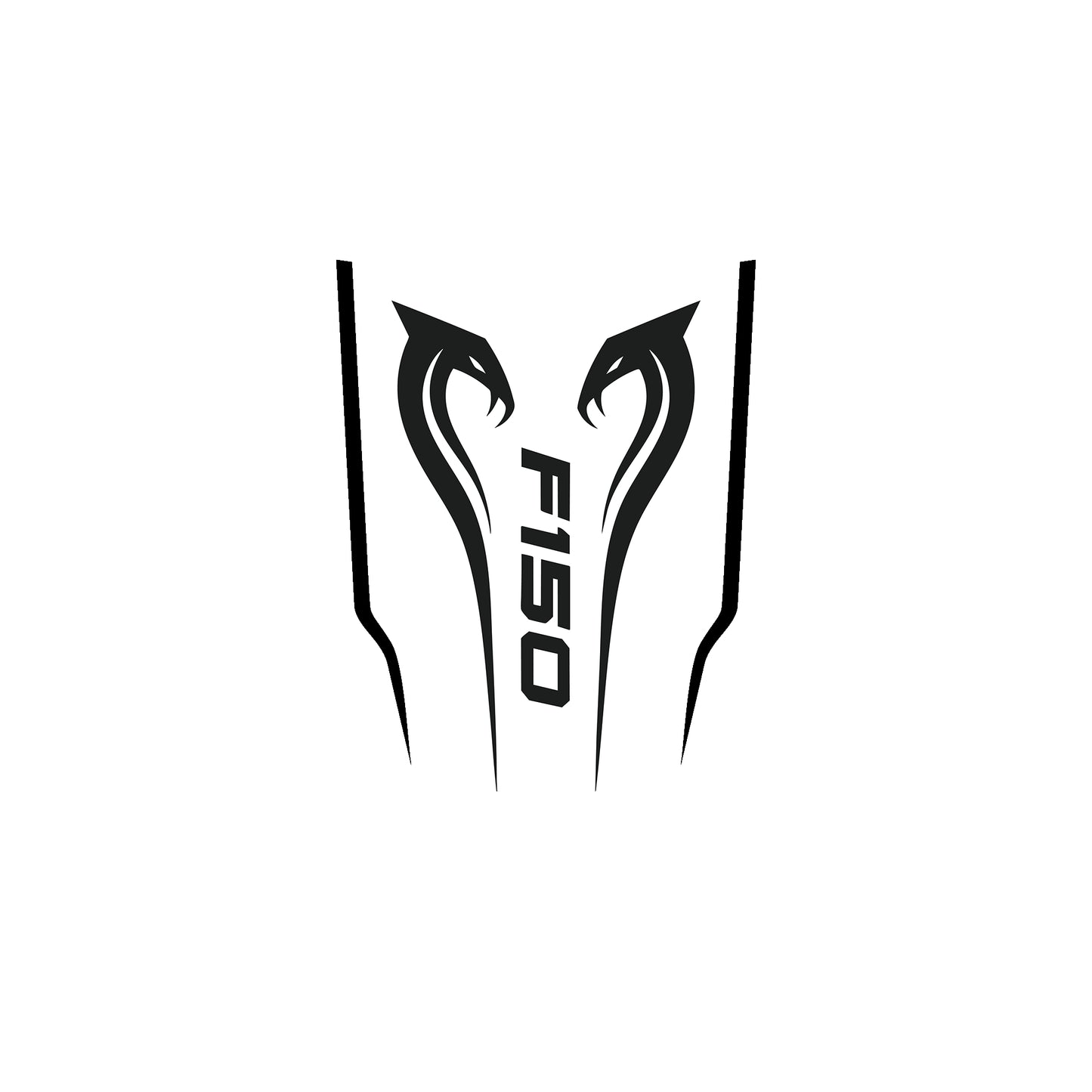 Hood Panel Decal/Sticker - Twin Cobra Snakes Hood Decal – Aggressive Viper Graphic Vinyl Sticker Graphic Kit - For Ford F-150 F150 2015-2020 - Premium Vinyl