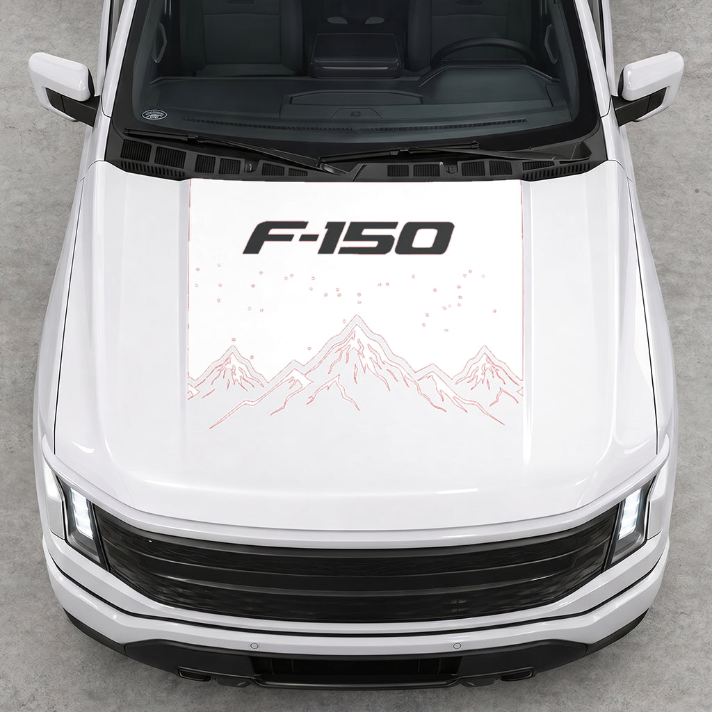 Hood Panel Decal/Sticker - Deep Mountain Graphic Decal Graphic Kit - For Ford F-150 2015-2020 - Premium Vinyl