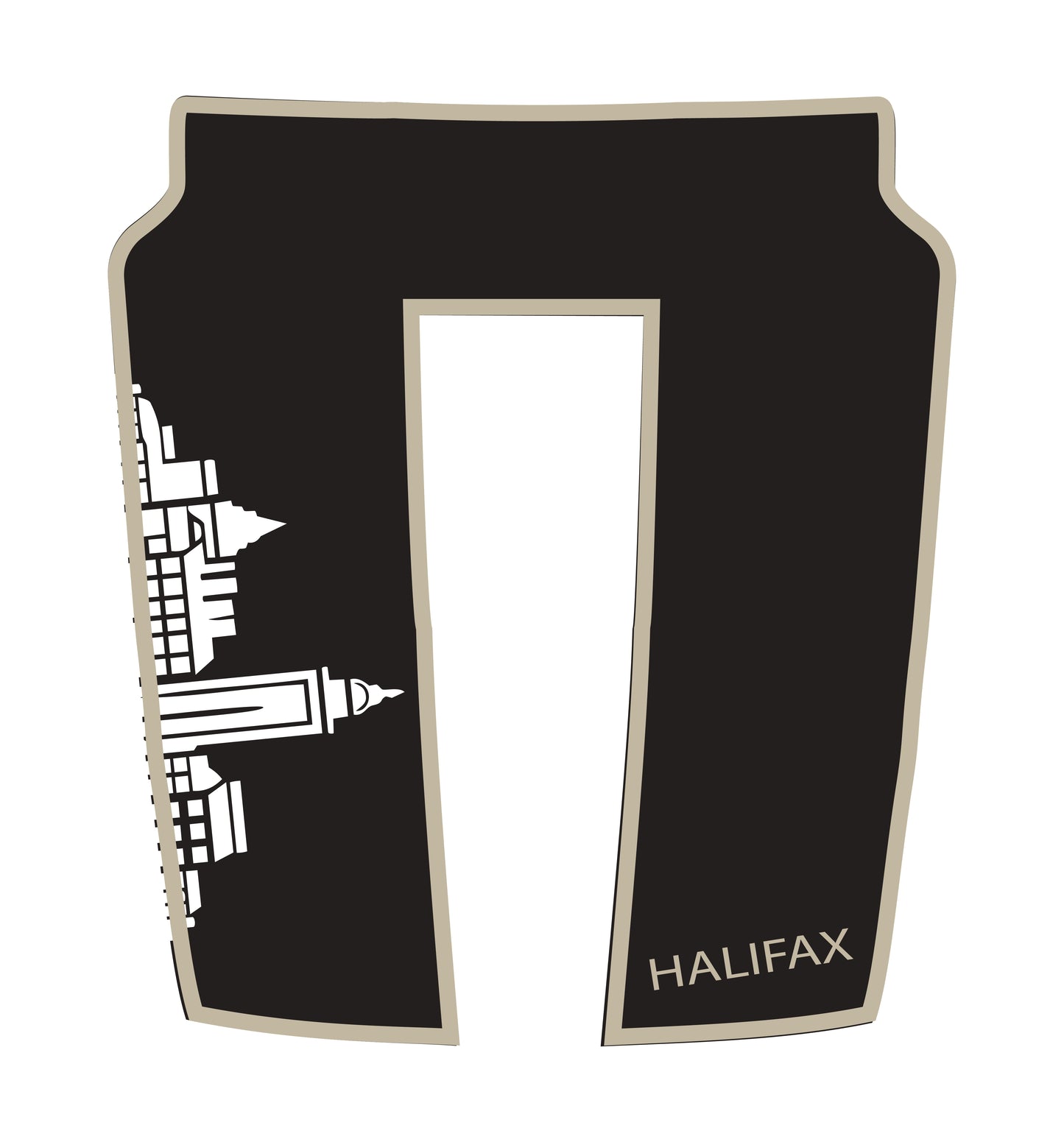 Performance Hood Panel Decal/Sticker - Halifax Skyline - Cut - Border Graphic Kit - For Dodge RAM 1500 2019-2025 - Premium Vinyl