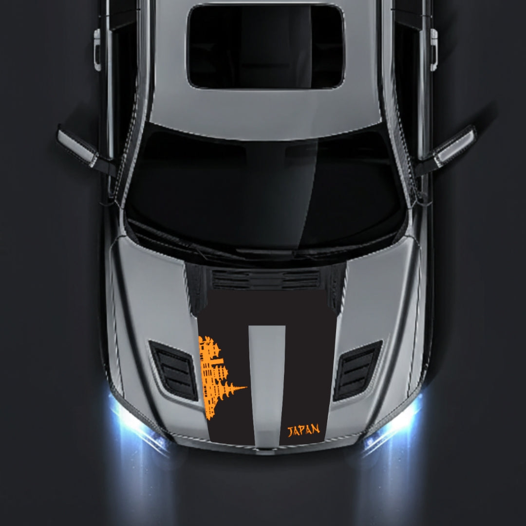 Hood Panel Decal/Sticker - Japan Skyline Graphic Kit - For Dodge RAM 1500 2019-2025 - Premium Vinyl