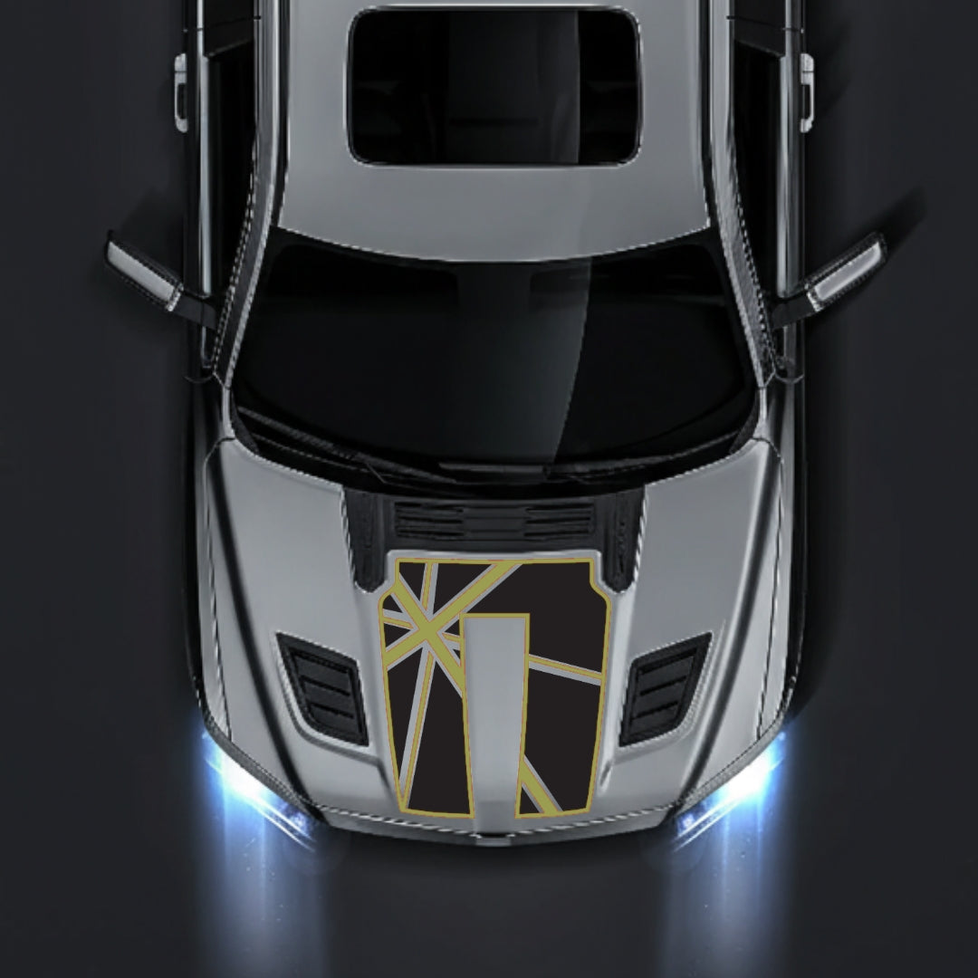 Hood Panel Decal/Sticker - England - Cut - Border Graphic Kit - For Dodge RAM 1500 2019-2025 - Premium Vinyl