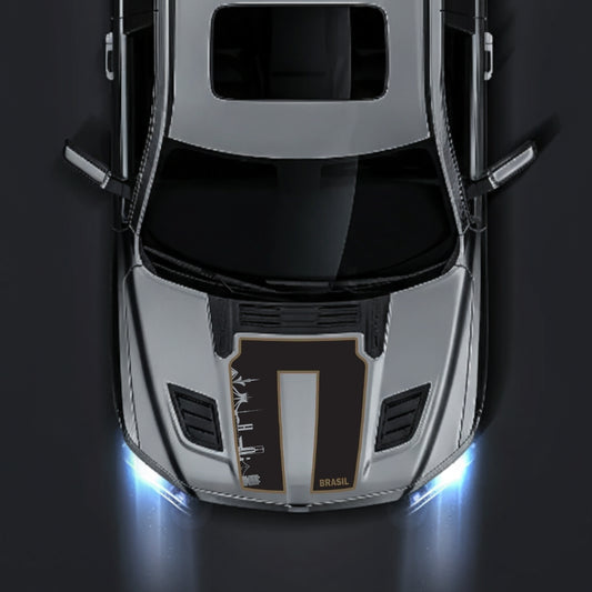 Performance Hood Panel Decal/Sticker - Brazil Skyline - Cut - Border Graphic Kit - For Dodge RAM 1500 2019-2025 - Premium Vinyl