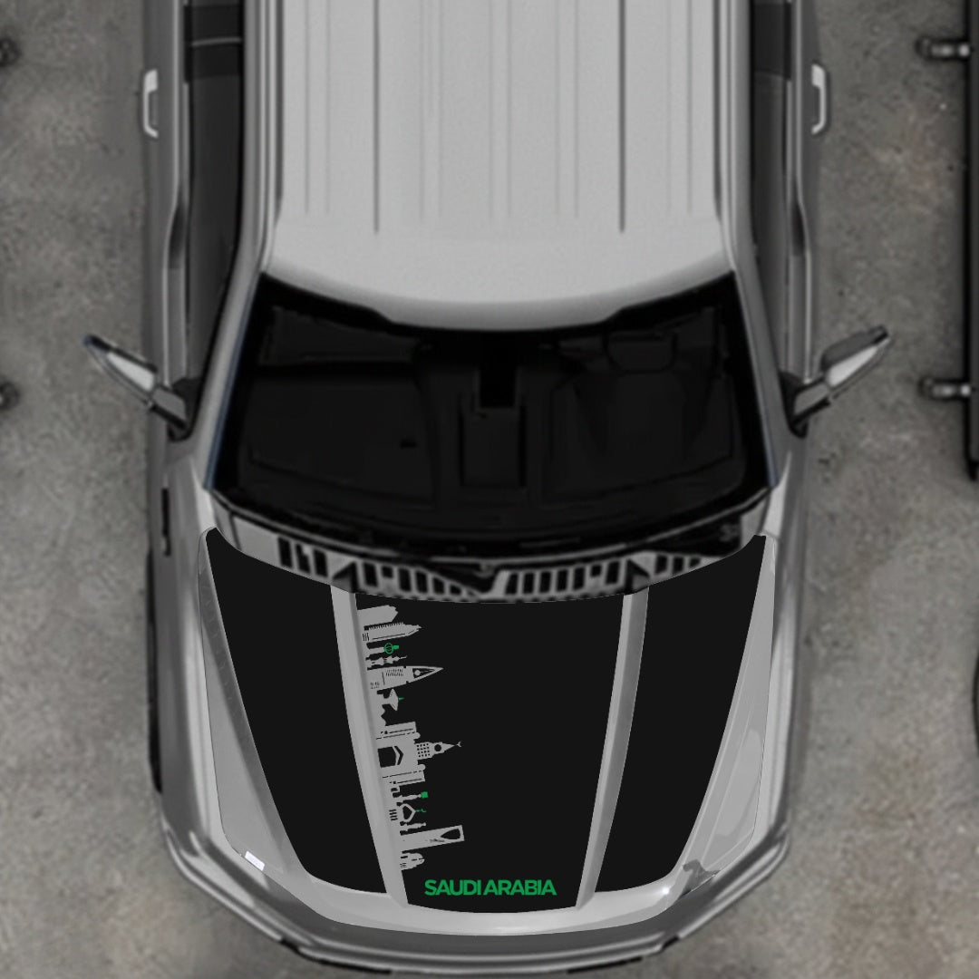 Hood Panel Decal/Sticker - Saudi Arabia - Cut Graphic Kit - For Ford F-150 2020-2026 - Premium Vinyl