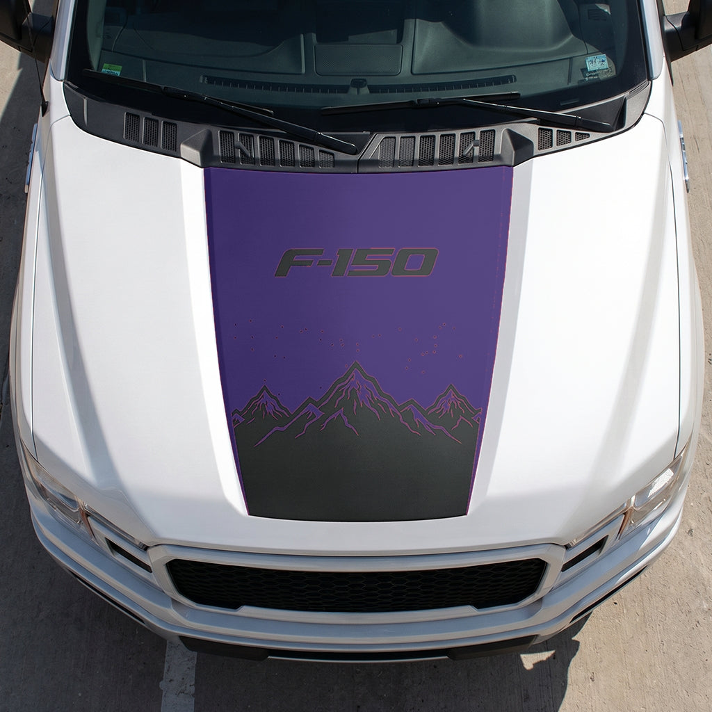 Hood Panel Decal/Sticker - Deep Mountain Graphic Decal Graphic Kit - For Ford F-150 2015-2020 - Premium Vinyl