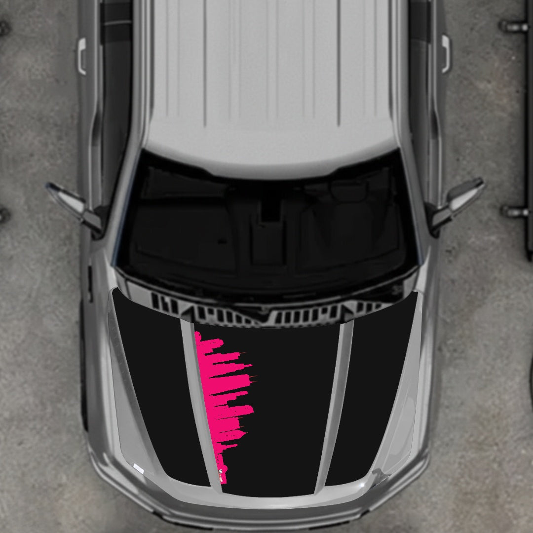 Hood Panel Decal/Sticker - Dubai Graphic Kit - For Ford F-150 2020-2026 - Premium Vinyl