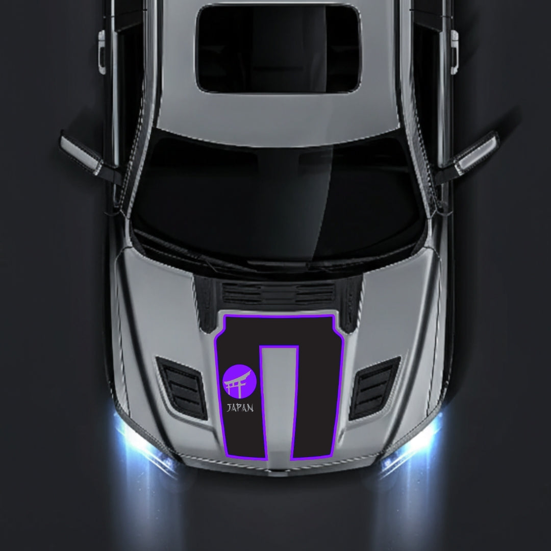 Performance Hood Panel Decal/Sticker - Japan - Cut - Border Graphic Kit - For Dodge RAM 1500 2019-2025 - Premium Vinyl