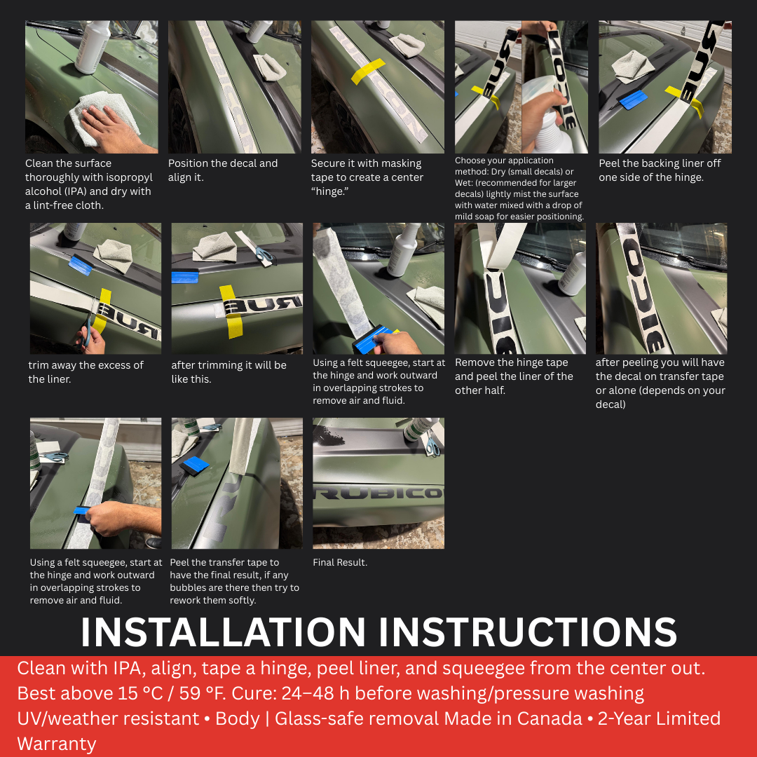 Hood Panel Decal/Sticker - Canada Style 27 Graphic Kit - For Ford F-150 2020-2026 - Premium Vinyl
