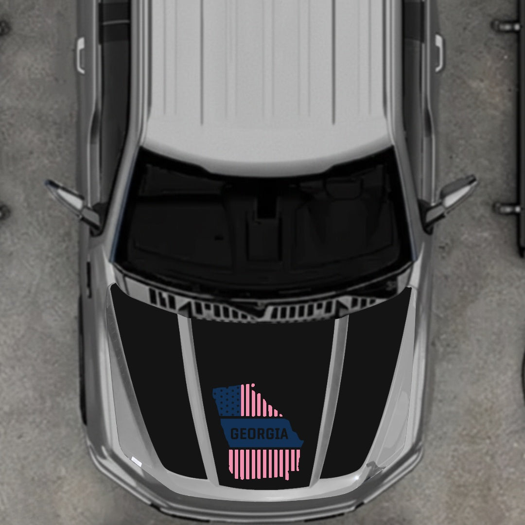 Hood Panel Decal/Sticker - Georgia Graphic Kit - For Ford F-150 2020-2026 - Premium Vinyl