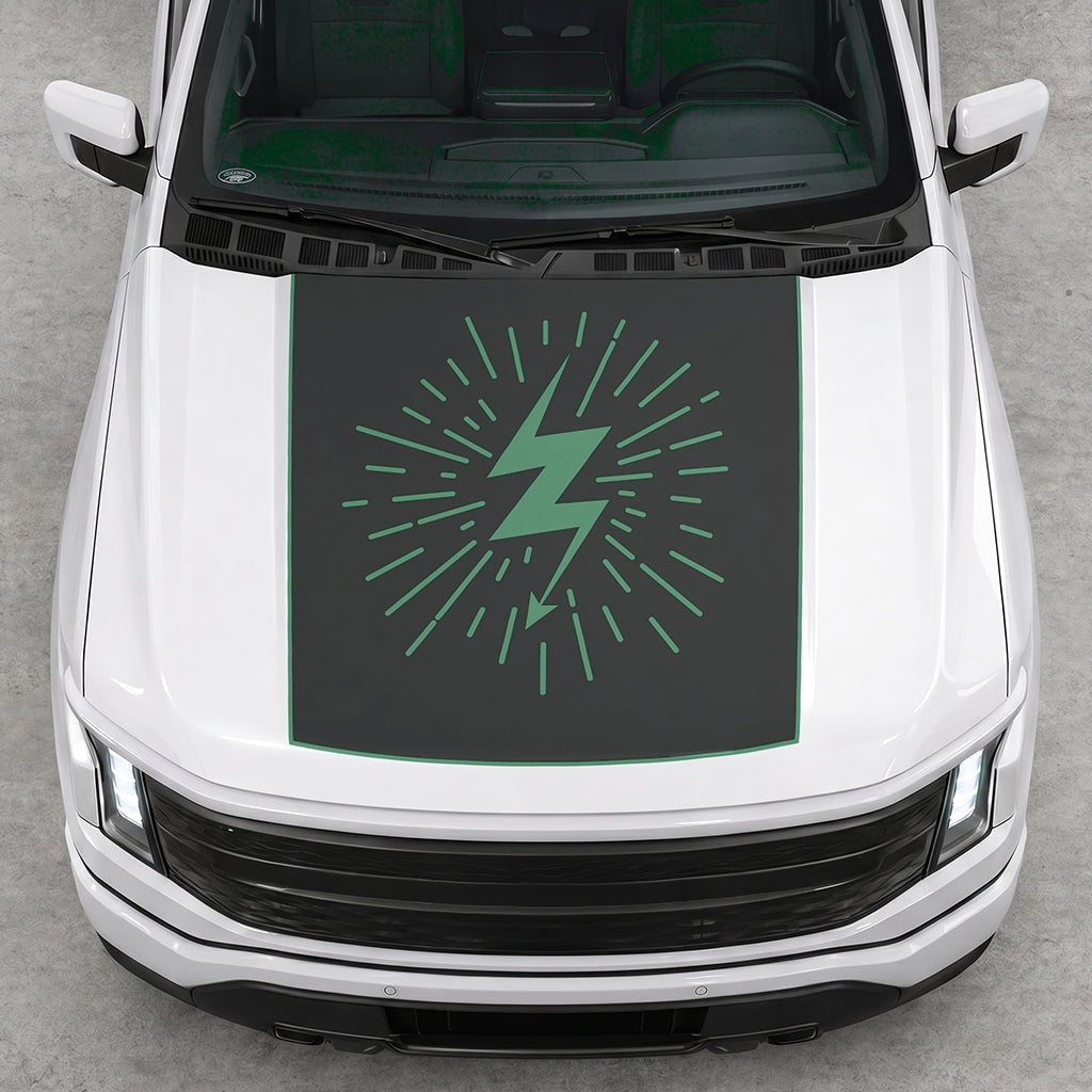 Hood Panel Decal/Sticker - Electric Splash Graphic Decal Graphic Kit - For FORD F-150 2015-2020 - Premium Vinyl
