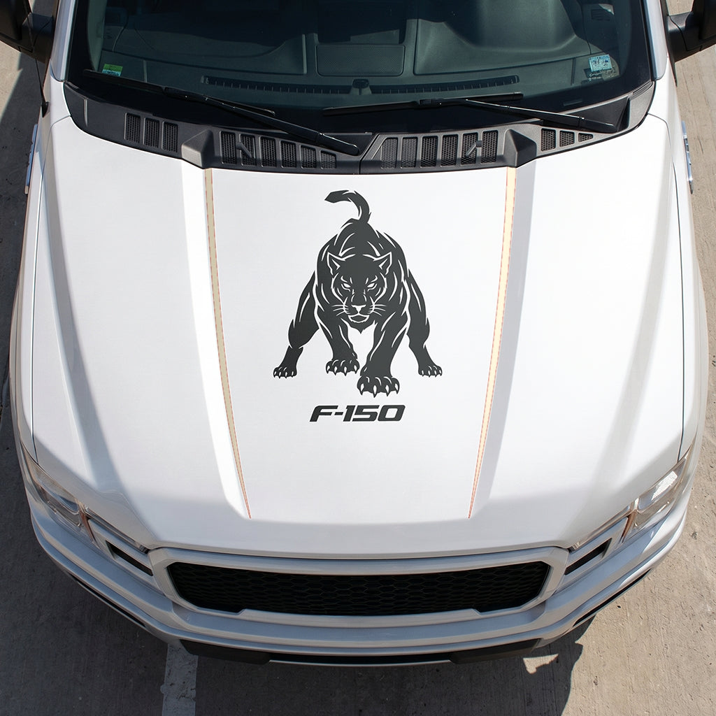 Hood Panel Decal/Sticker - Tiger Graphic Decal Graphic Kit - For Ford F-150 2015-2020 - Premium Vinyl