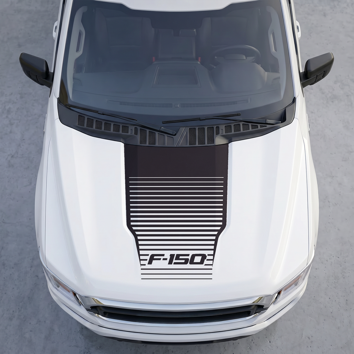 Hood Panel Decal/Sticker - Different Styles Graphic Decals Kit- For Ford F-150 2015-2020 - Premium Vinyl