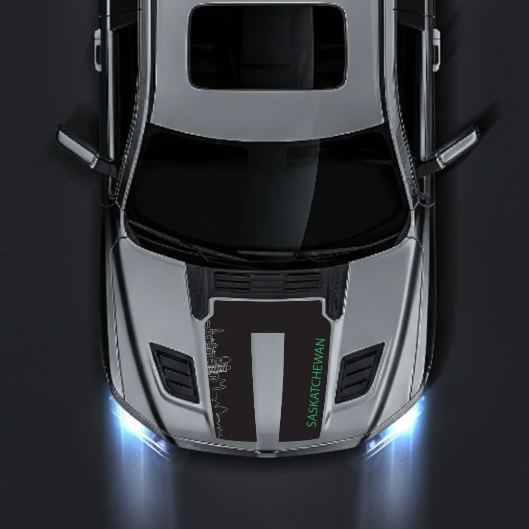 Hood Panel Decal/Sticker - Saskatchewan Skyline - Cut Graphic Kit - For Dodge RAM 1500 2019-2025 - Premium Vinyl