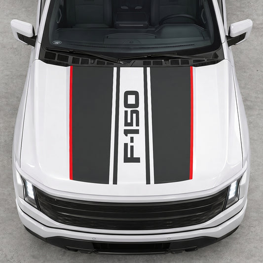 Hood Panel Decal/Sticker - Road F150 Graphic Decal Graphic Kit - For Ford F-150 2015-2020 - Premium Vinyl