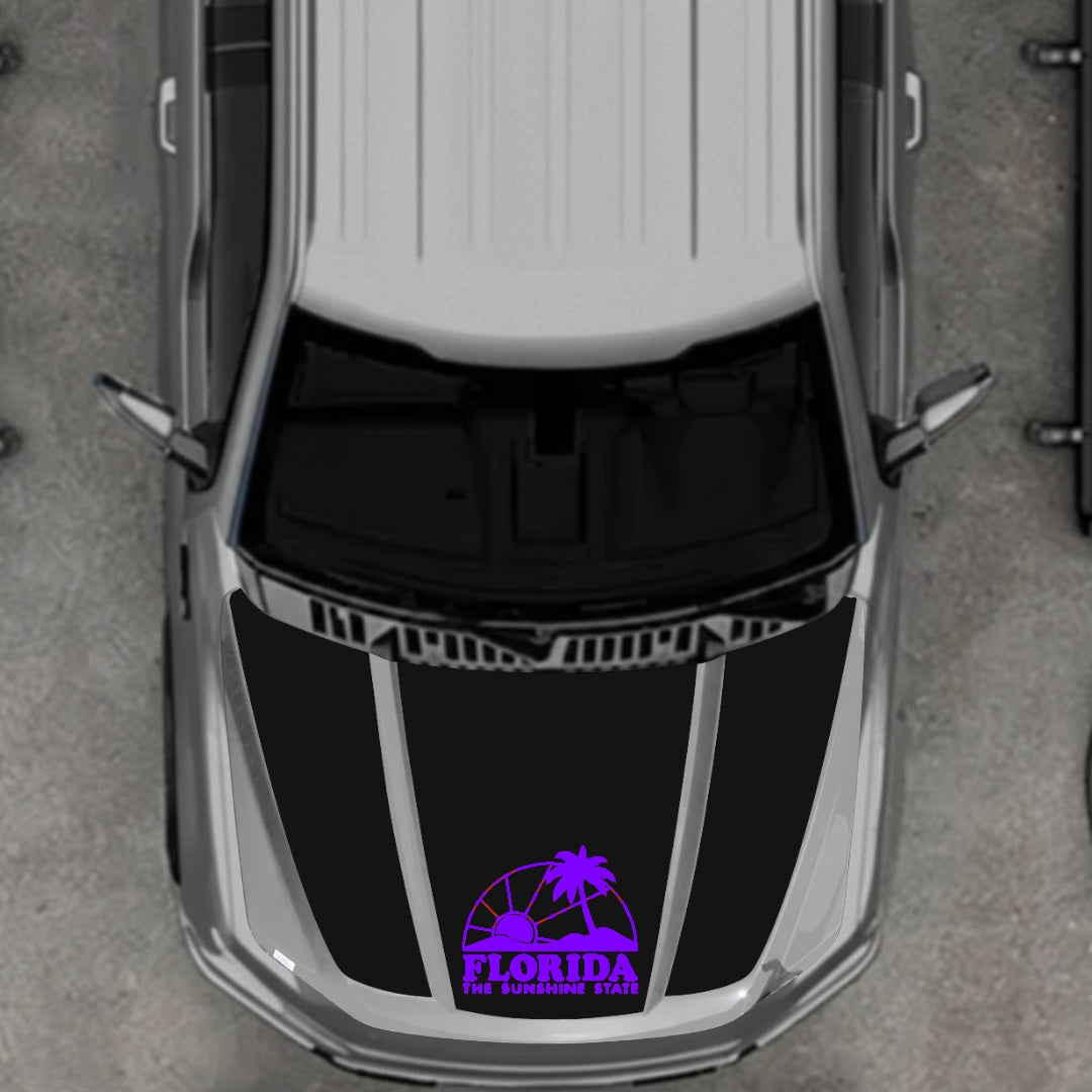 Hood Panel Decal/Sticker - Florida Graphic Kit - For Ford F-150 2020-2026 - Premium Vinyl