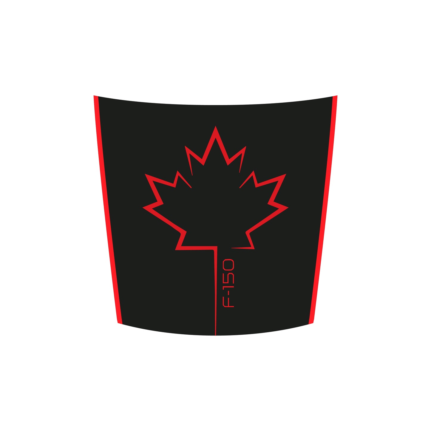 Hood Panel Decal/Sticker - Canada Leaf Graphic Decal Graphic Kit - For Ford F-150 2015-2020 - Premium Vinyl