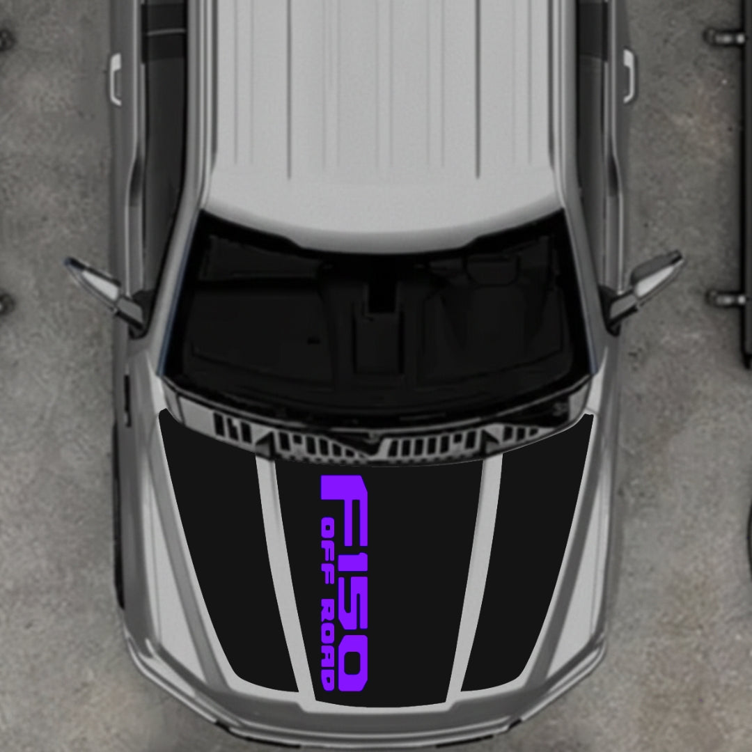 Hood Panel Decal/Sticker - Style 11 Graphic Kit - For Ford F-150 2020-2026 - Premium Vinyl